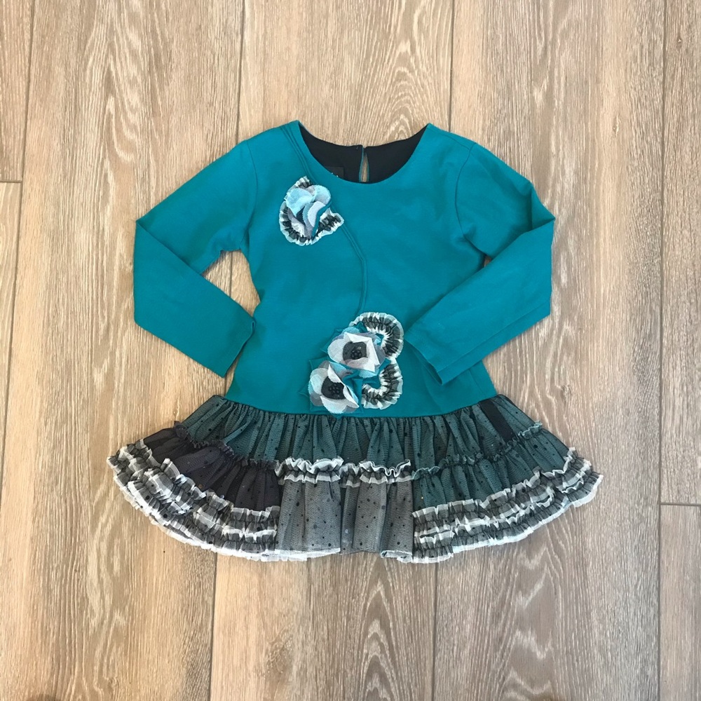 💙3/$45 Isobella and Chloe boutique‎ dress 4T - Picture 2 of 5